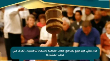 مزاد علني كبير لبيع بضائع جهات حكومية بأسعار تنافسية.. تعرف على موعد المشاركة